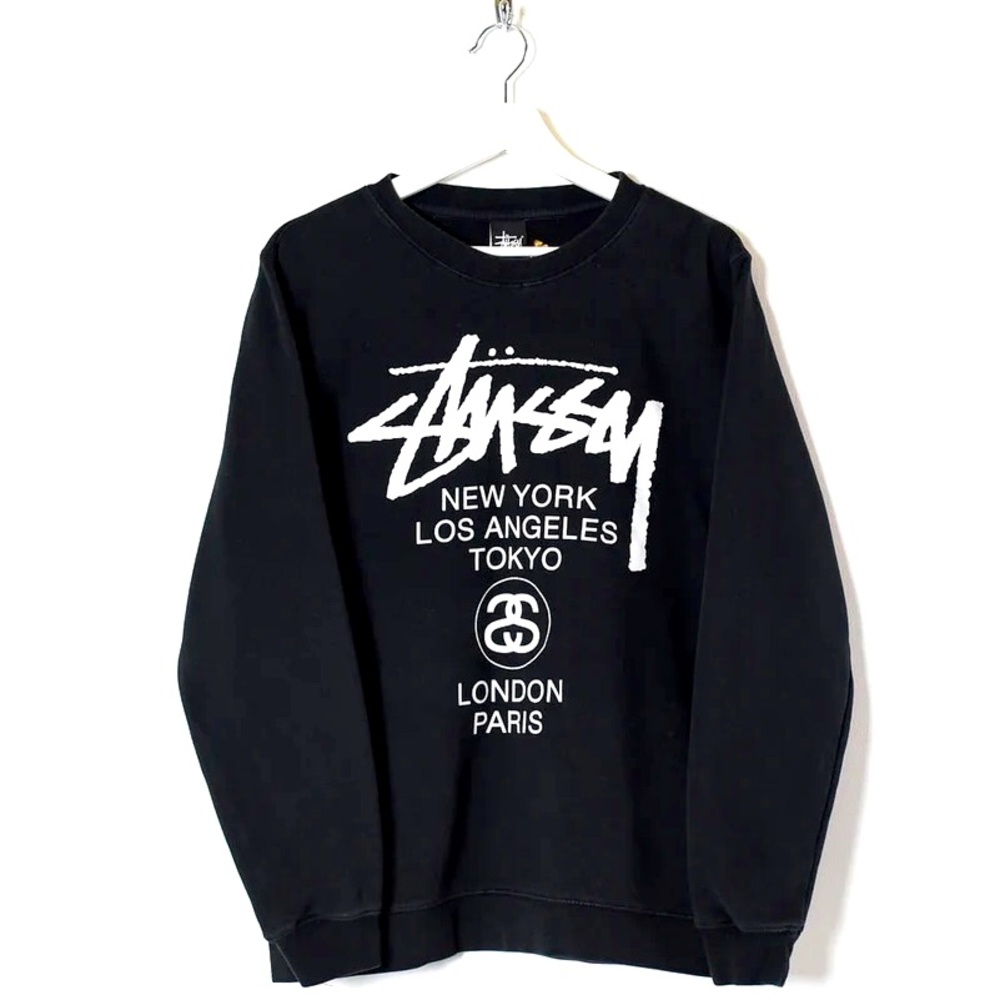 STUSSY Vintage 00’s World Tour Sweater - Picture 1 of 3